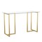 Martha Stewart 23.5 in. D X 47.25 in. W X Glass, Steel, Clear Top/Polished Brass Frame XU-DK-1-GLD-MS - alternate 9